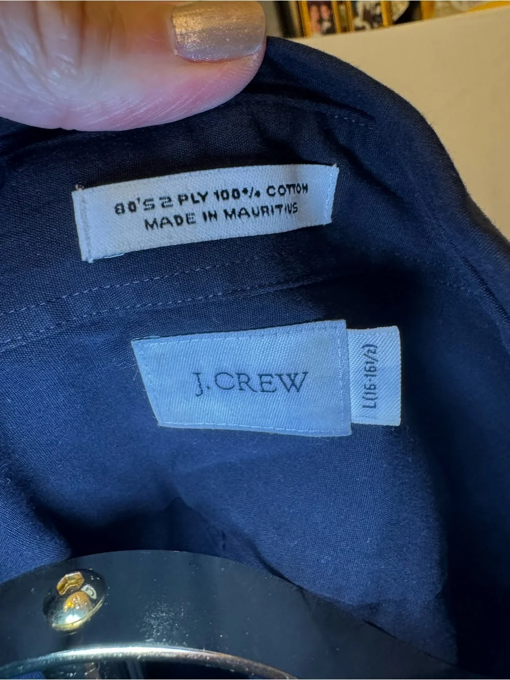 J. Crew Men’s Dark Navy Button-Down Oxford Shirt